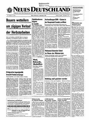 Neues Deutschland Online-Archiv vom 09.09.1970