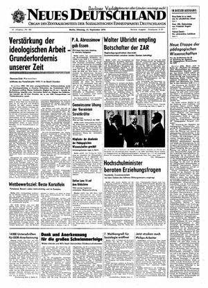 Neues Deutschland Online-Archiv vom 15.09.1970