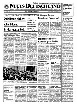 Neues Deutschland Online-Archiv vom 17.09.1970