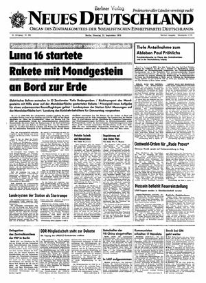 Neues Deutschland Online-Archiv vom 22.09.1970