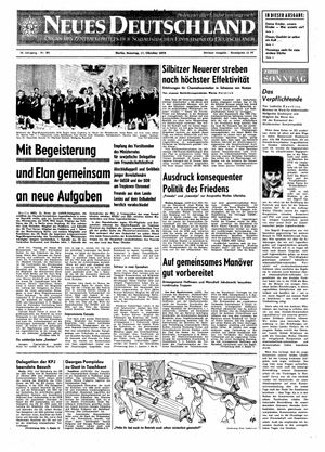 Neues Deutschland Online-Archiv vom 11.10.1970