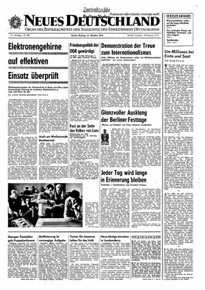 Neues Deutschland Online-Archiv vom 12.10.1970