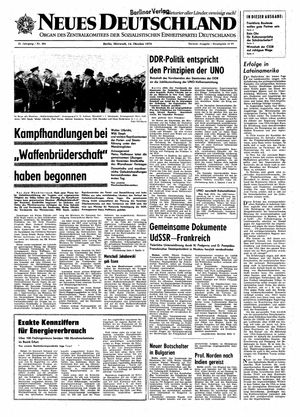 Neues Deutschland Online-Archiv vom 14.10.1970
