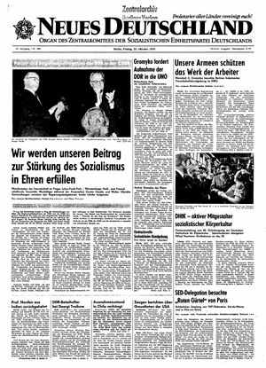 Neues Deutschland Online-Archiv vom 23.10.1970