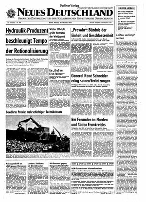Neues Deutschland Online-Archiv vom 26.10.1970