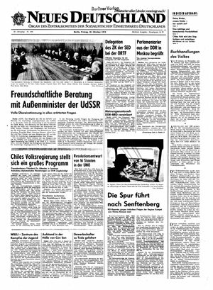 Neues Deutschland Online-Archiv vom 30.10.1970