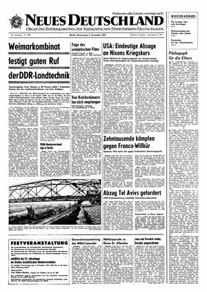 Neues Deutschland Online-Archiv vom 05.11.1970