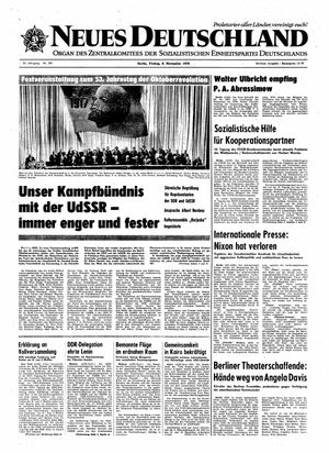 Neues Deutschland Online-Archiv vom 06.11.1970