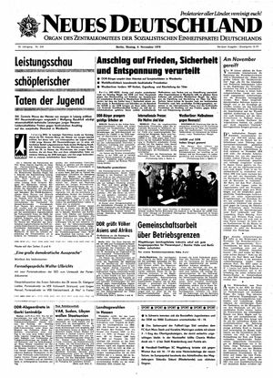 Neues Deutschland Online-Archiv vom 09.11.1970