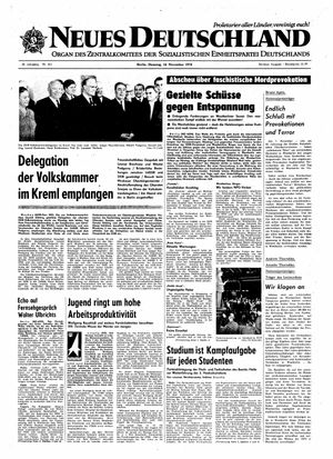 Neues Deutschland Online-Archiv vom 10.11.1970