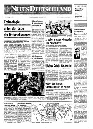 Neues Deutschland Online-Archiv vom 15.11.1970