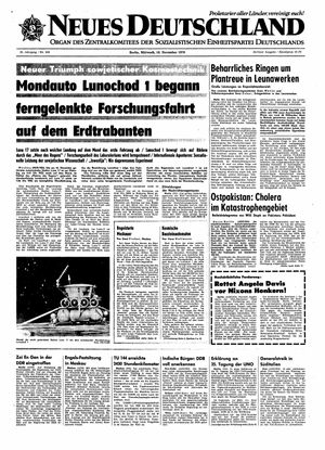 Neues Deutschland Online-Archiv vom 18.11.1970