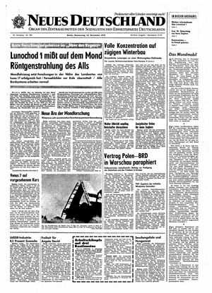 Neues Deutschland Online-Archiv vom 19.11.1970
