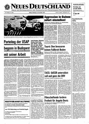 Neues Deutschland Online-Archiv vom 24.11.1970
