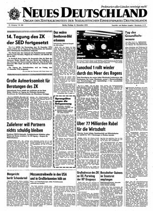 Neues Deutschland Online-Archiv vom 11.12.1970