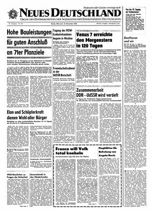 Neues Deutschland Online-Archiv vom 16.12.1970