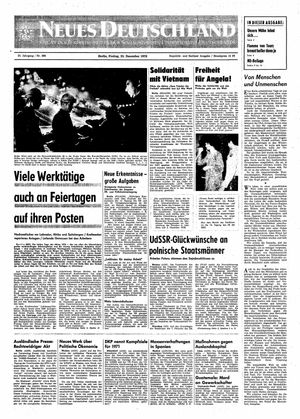 Neues Deutschland Online-Archiv on Dec 25, 1970