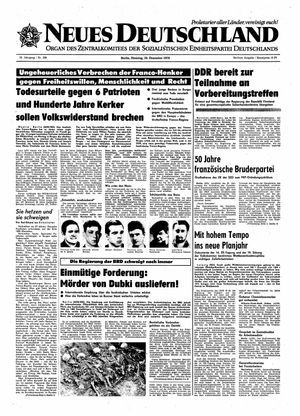 Neues Deutschland Online-Archiv vom 29.12.1970