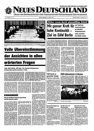 Neues Deutschland Online-Archiv vom 12.01.1971