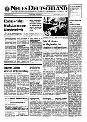 Neues Deutschland Online-Archiv vom 22.01.1971