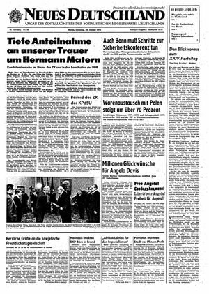 Neues Deutschland Online-Archiv vom 26.01.1971