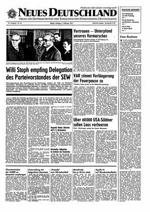 Neues Deutschland Online-Archiv vom 05.02.1971