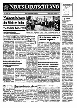 Neues Deutschland Online-Archiv vom 06.02.1971