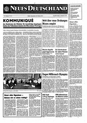 Neues Deutschland Online-Archiv vom 20.02.1971