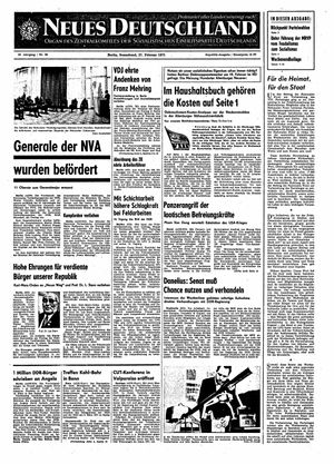 Neues Deutschland Online-Archiv vom 27.02.1971