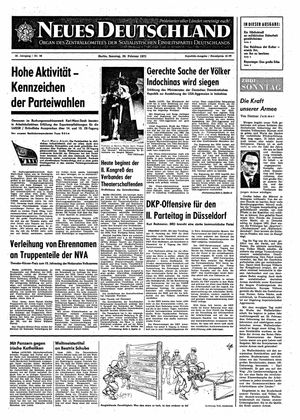Neues Deutschland Online-Archiv vom 28.02.1971