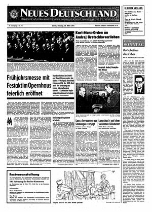 Neues Deutschland Online-Archiv vom 14.03.1971