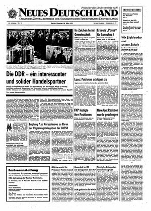 Neues Deutschland Online-Archiv vom 16.03.1971