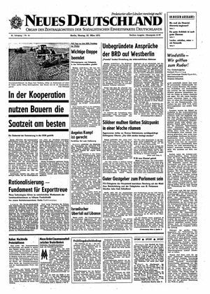 Neues Deutschland Online-Archiv vom 22.03.1971
