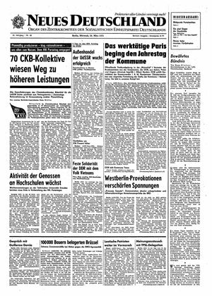 Neues Deutschland Online-Archiv vom 24.03.1971