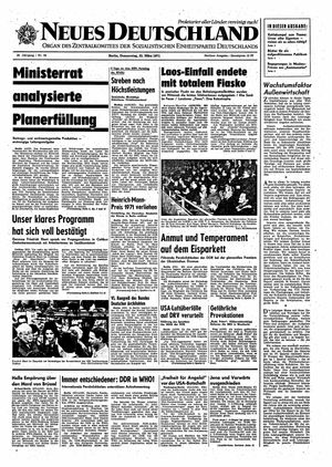 Neues Deutschland Online-Archiv vom 25.03.1971