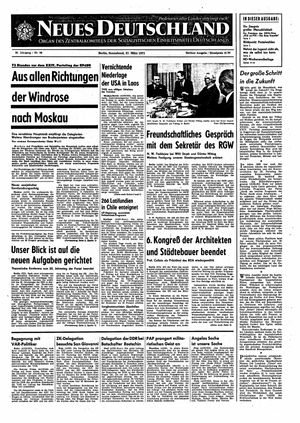 Neues Deutschland Online-Archiv vom 27.03.1971