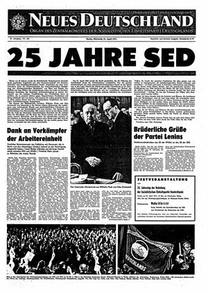 Neues Deutschland Online-Archiv vom 21.04.1971