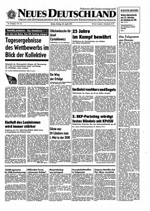 Neues Deutschland Online-Archiv vom 23.04.1971