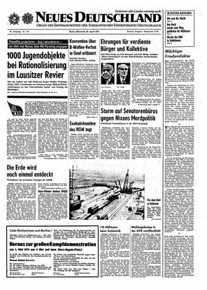 Neues Deutschland Online-Archiv vom 28.04.1971