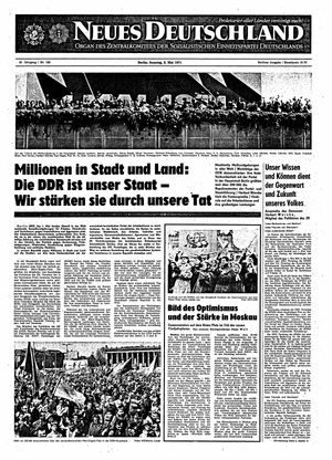 Neues Deutschland Online-Archiv vom 02.05.1971