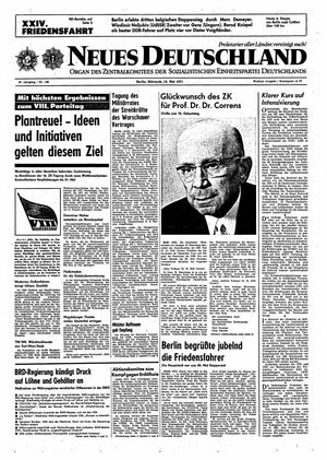 Neues Deutschland Online-Archiv vom 12.05.1971