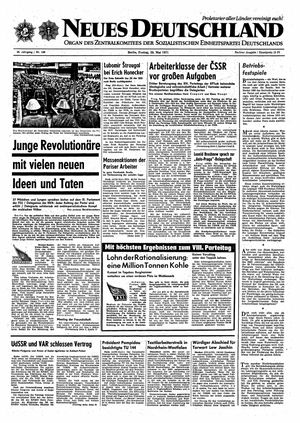 Neues Deutschland Online-Archiv vom 28.05.1971