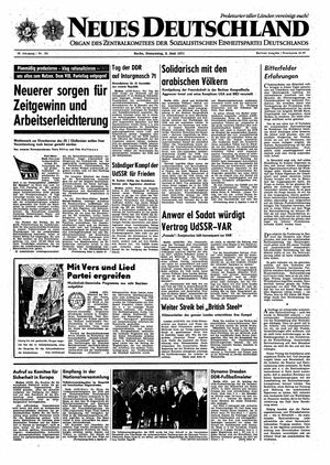 Neues Deutschland Online-Archiv vom 03.06.1971