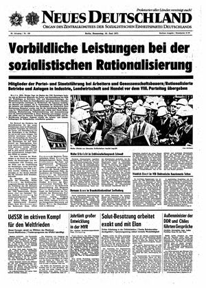 Neues Deutschland Online-Archiv vom 10.06.1971