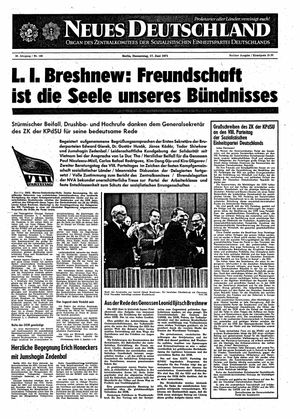 Neues Deutschland Online-Archiv vom 17.06.1971