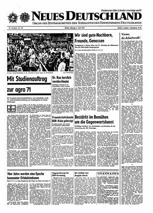 Neues Deutschland Online-Archiv vom 05.07.1971