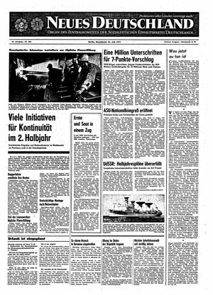 Neues Deutschland Online-Archiv vom 24.07.1971