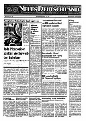 Neues Deutschland Online-Archiv vom 31.07.1971