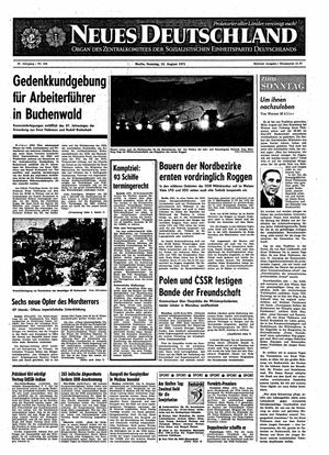 Neues Deutschland Online-Archiv vom 15.08.1971