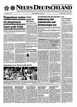 Neues Deutschland Online-Archiv vom 18.08.1971